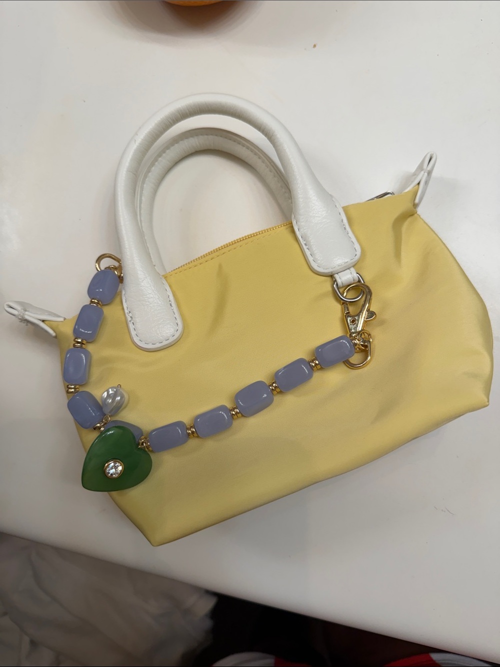No Boundaries w/ Loft heart charm hand bag - Picture 2 of 5